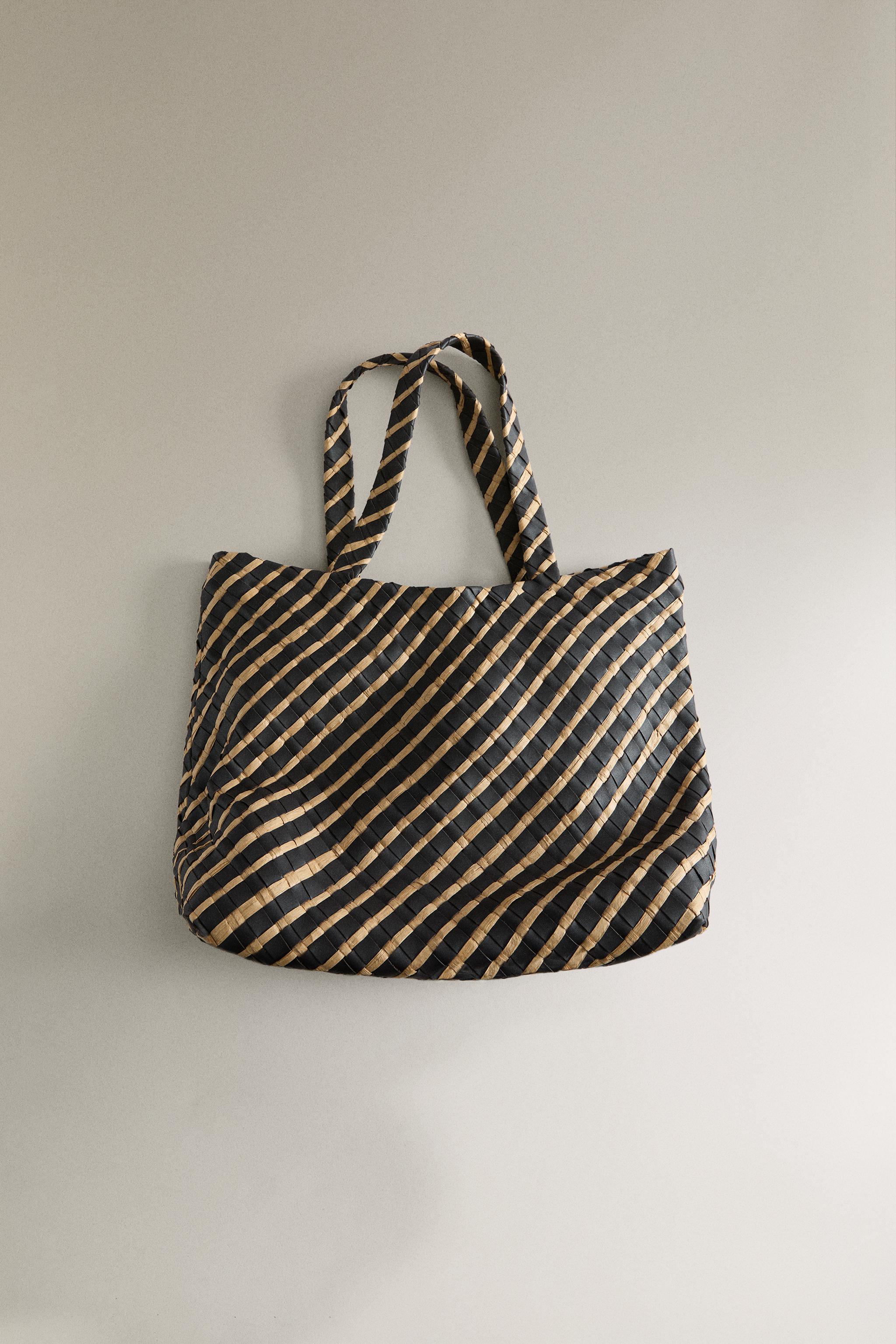 BRAIDED LEATHER TOTE BAG